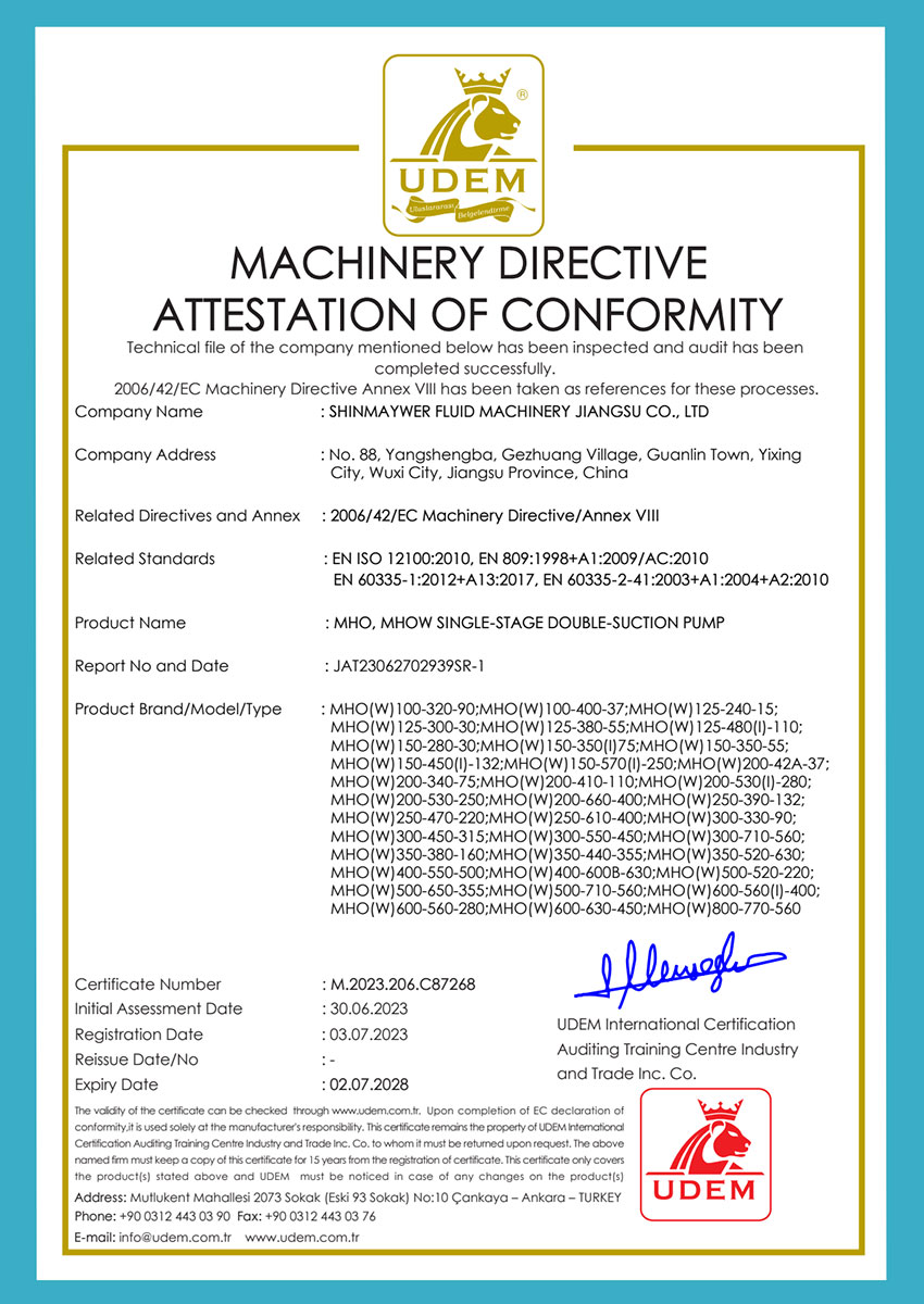 证书名称：CE认证证书  ｜  证书编号：M.2023.206.C87268 ｜ 颁发机构：UDEM International Certification Auditing Training Centre Industry and Trade Inc. Co. ｜ 有效期：02.07.2028